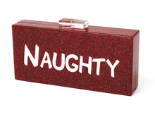 Load image into Gallery viewer, Naughty/Nice inlayed Galaxy Clutch
